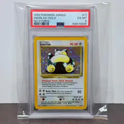 POKEMON JUNGLE 11 SNORLAX HOLO NO SYMBOL 1999 - PSA 6 - Image 5