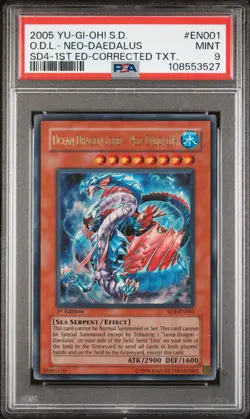 2005 1ST EDITION-CORRECTED TEXT #EN001 OCEAN DRAGON LORD - NEO-DAEDALUS PSA 9 - Image 1