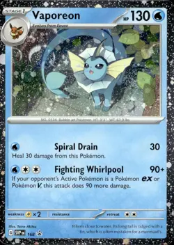 Vaporeon - (Cosmos Holo) Holo Promo SV: Scarlet & Violet Promo Cards 168 NM - Image 1