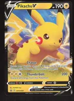 2021 SWSH SWORD & SHIELD PROMO CARDS PIKACHU V SWSH061 MINT PROMO POKEMON - Image 1