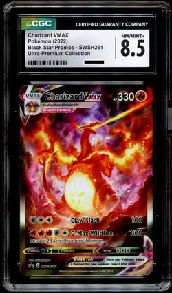 CGC 8.5 NM-MINT+ Charizard VMAX SWSH261 FULL ART HOLO 261 PROMO Pokemon Card - Image 2