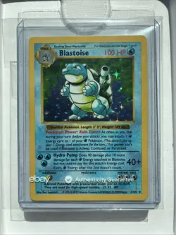 Shadowless Blastoise 2/102 Base Set Holo Rare Pokemon WOTC eBay Authenticated - Image 1