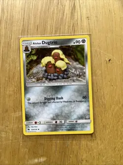 Pokemon TCG Alolan Dugtrio 123/214 Sm-Lost Thunder - NM - Image 1