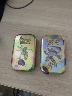 Lot of 2 - Pokemon TCG Scarlet & Violet 151 Mini Tin Machamp and Scyther - Image 1