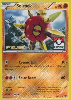 1x Solrock - 64/146 - 1st Place League Challenge Promo Lightly Played Pokemon Or - Image 1