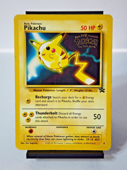 Pikachu Pokemon The First Movie Kids WB Promo Card 4 WoTC Black Star Promo HP - Image 1