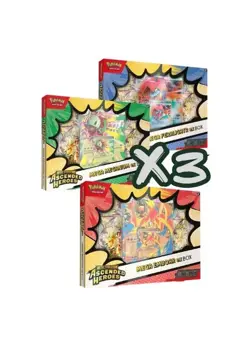 Pokemon Mega Evolution Ascended Heroes EX Box Bundle x3 FULL SET NEW SEALED - Image 1