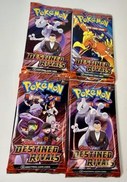 Pokemon Destined Rivals Booster Pack Sealed Lot Of 4 - Image 2