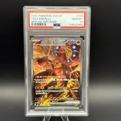Volcanion ex 124/100 Sv9Battle Partners Holo (Japanese Pokemon TCG Graded PSA 10 - Image 1