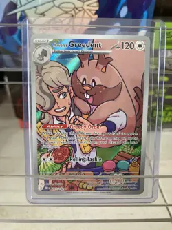 Pokemon Arven’s Greedent Destined Rivals Illustration Rare 205/182 - Image 1