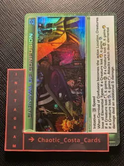 CARNIVAL OF CONFUSION - LOCATION CARD - CHAOTIC CARD - ULTRA RARE- ZOTH - NM - Image 1