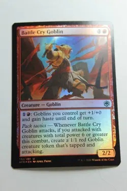 MTG Battle Cry Goblin x1-Foil -Adventures in the Forgotten Realms-Lightly Played - Image 1
