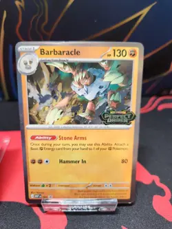 Barbaracle Perfect Order Stamped Promo MEP 065 Black Star Promo LP Pokemon TCG - Image 1