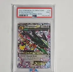 Pokemon 2021 Celebrations Classic Collection M Rayquaza EX 76/108 PSA 9 Holo - Image 1