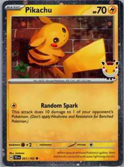 Pikachu (Pokemon Day 2026) 051/162 Holo Common Pokemon cosmo Holo Near Mint - Image 1