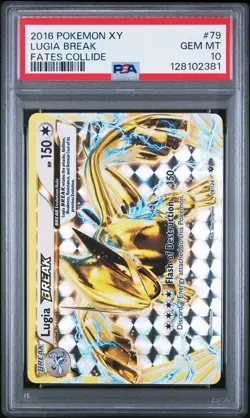 2016 POKEMON XY FATES COLLIDE #79 LUGIA BREAK PSA 10 - Image 1