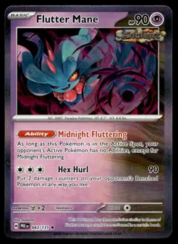 Flutter Mane 43/131 Pokemon Card Prismatic Evolutions Rare 90 HP Holo LP WP - Image 1