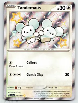 Tandemaus 209/091 Pokemon Paldean Fates Shiny Rare - Image 1