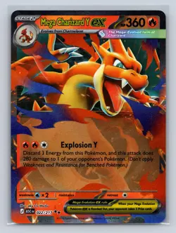 Mega Charizard Y ex 022/217 Double Rare Ascended Heroes Pokemon NM - Image 1