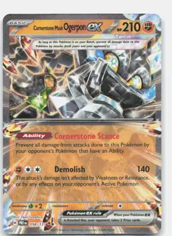 Cornerstone Mask Ogerpon ex 058/131 Holo Prismatic Evolutions Pokemon NM - Image 1