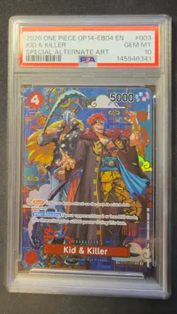 One Piece Kid & Killer Special Alternate Art EB04 OP14-003 PSA 10 Gem Mint - Image 1