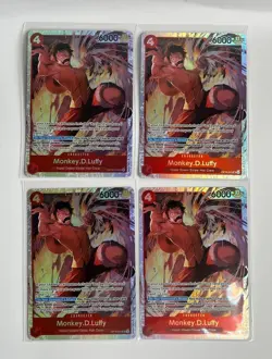 One Piece X4 Monkey.D.Luffy OP16-015 SR Set - Image 1