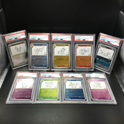 PSA 10 Yu Nagaba Eevee Promo Pokemon Card Japanese Set Of 9 complete - Image 1