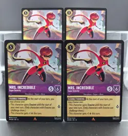 Disney Lorcana Mrs. Incredible - Super Stretchy 49/204 Wilds Unknown Rare 4 Card - Image 1