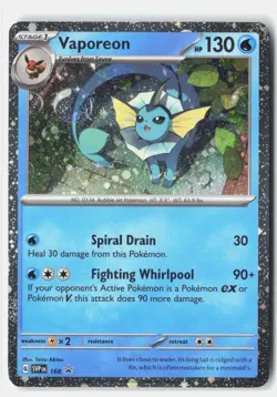 Vaporeon - (Cosmos Holo) Promo Holo SV: Scarlet & Violet Promo Cards 168 LP - Image 1