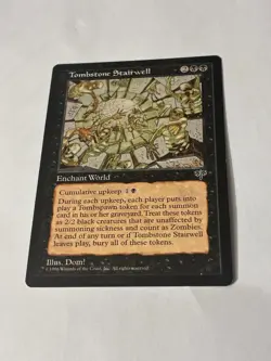 MTG 1996 Magic The Gathering Vintage Mirage Set Tombstone Stairwell LP M108 - Image 1