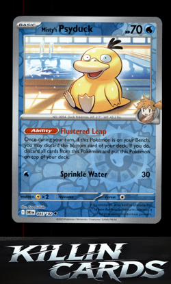 Reverse Holofoil Misty's Psyduck 045/182 Pokemon Uncommon SV10: Destined Rivals - Image 1