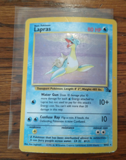 Pokemon TCG Lapras Holo Fossil Unlimited 10/62 - Image 1