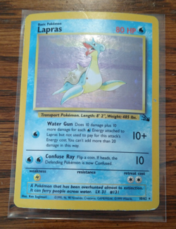Pokemon TCG Lapras Holo Fossil Unlimited 10/62 - Image 2