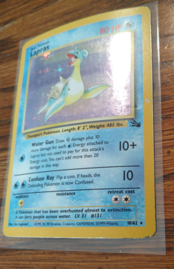 Pokemon TCG Lapras Holo Fossil Unlimited 10/62 - Image 4