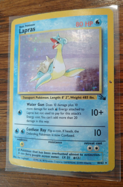 Pokemon TCG Lapras Holo Fossil Unlimited 10/62 - Image 5