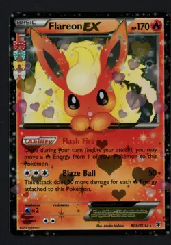 Flareon EX RC6/RC32 Generations: Radiant Collection Holo Ultra Rare Pokemon TCG - Image 1