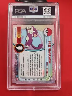 2000 TOPPS CHROME POKEMON T.V. SPECTRA #19 RATTATA PSA 9 MINT POP OF 26 - Image 2