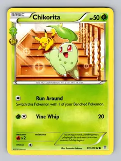 Chikorita RC1/RC32 Common Generations Pokemon Near Mint - Image 1