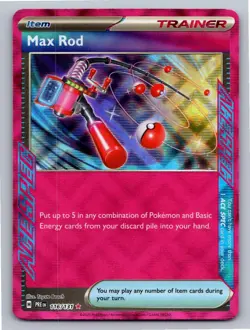 Max Rod 116/131 Holo ACE SPEC Rare Prismatic Evolutions Pokemon Near Mint - Image 1