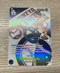 One Piece Los Angeles Dodgers Monkey D. Luffy Promo Card English - Image 1