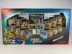 Pokemon TCG Crown Zenith Sea & Sky Premium Collection Box New Sealed 14 Packs - Image 1