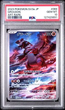 PSA 10 Gem Mint Groudon 069/062 sv3a Raging Surf Japanese Pokemon Card - Image 1