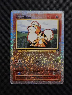 Growlithe Legendary Collection Reverse Holo 45/110 Pokemon WOTC Vintage - Image 1