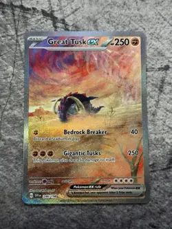 Pokemon TCG Scarlet and Violet Base Set Great Tusk EX 246/198 Holo Full Art - NM - Image 1