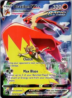 Blaziken VMAX TG15/TG30 Holo Silver Tempest Trainer Gallery Pokemon Holo NM - Image 1