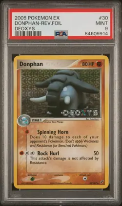 DONPHAN REVERSE HOLO 30/107 DEOXYS POKEMON PSA 9 - Image 1