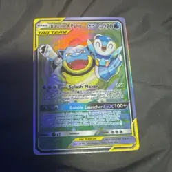 Blastoise & Piplup GX 215/236 Cosmic Eclipse TAG TEAM Full Art Holo - Image 1