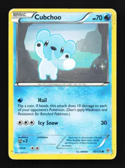 Cubchoo 40/135 Plasma Storm HP Pokemon Card TCG - Image 1
