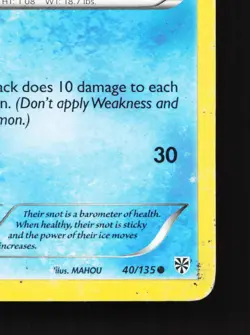 Cubchoo 40/135 Plasma Storm HP Pokemon Card TCG - Image 3