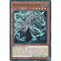 ALIN-EN090 Mitsurugi no Mikoto, Aramasa Super Rare Yu-Gi-Oh Card 1st Edition NM - Image 1